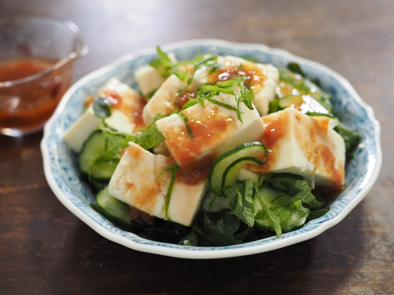 【豆腐の梅サラダ】